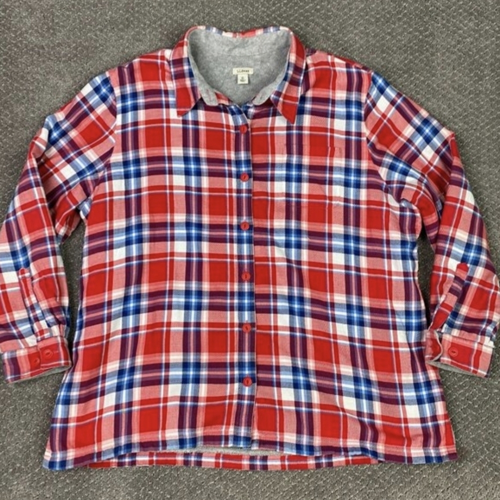 Red and Blue Plaid Men's Shirt